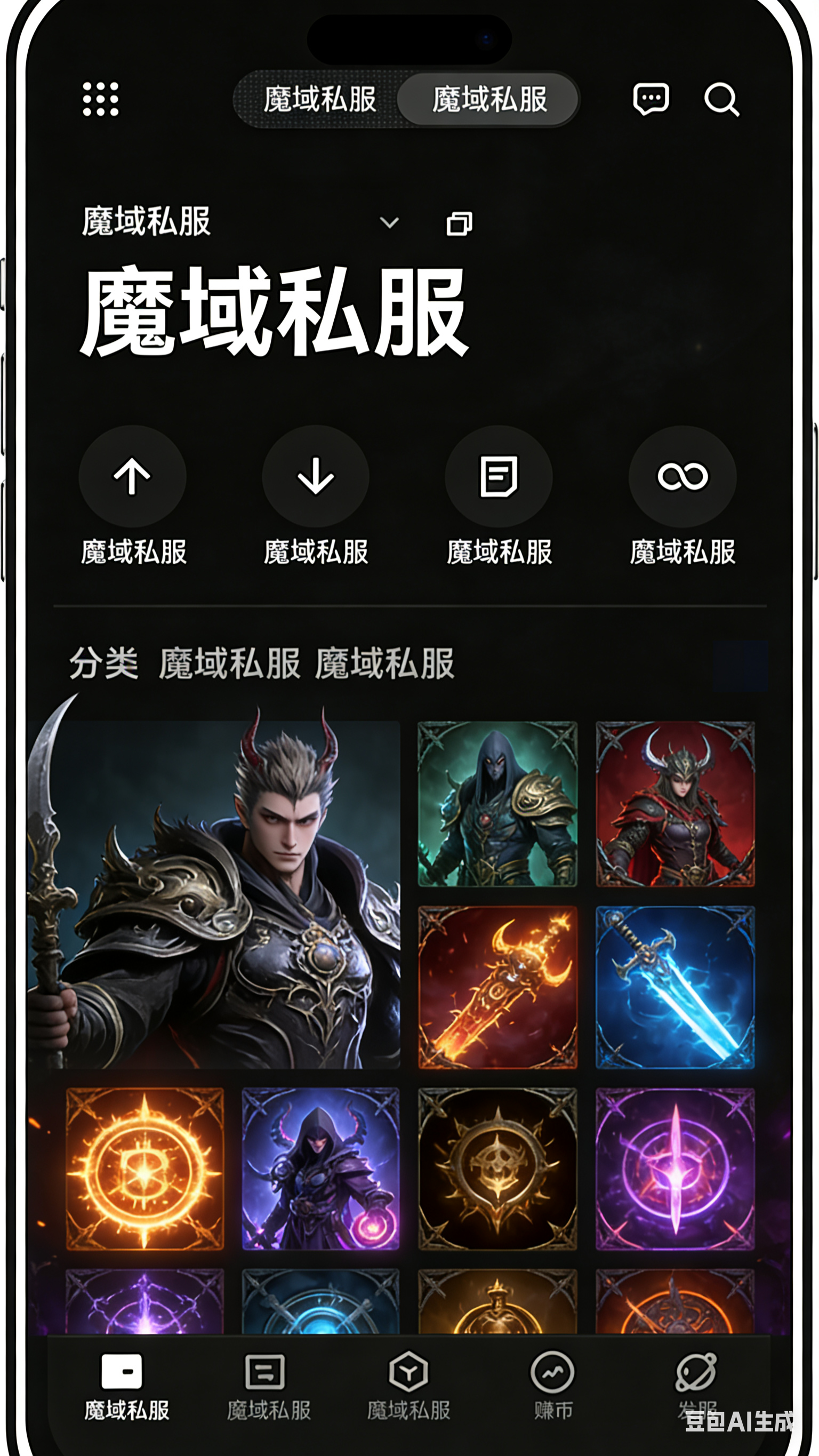 魔域私服神火装备详情面板