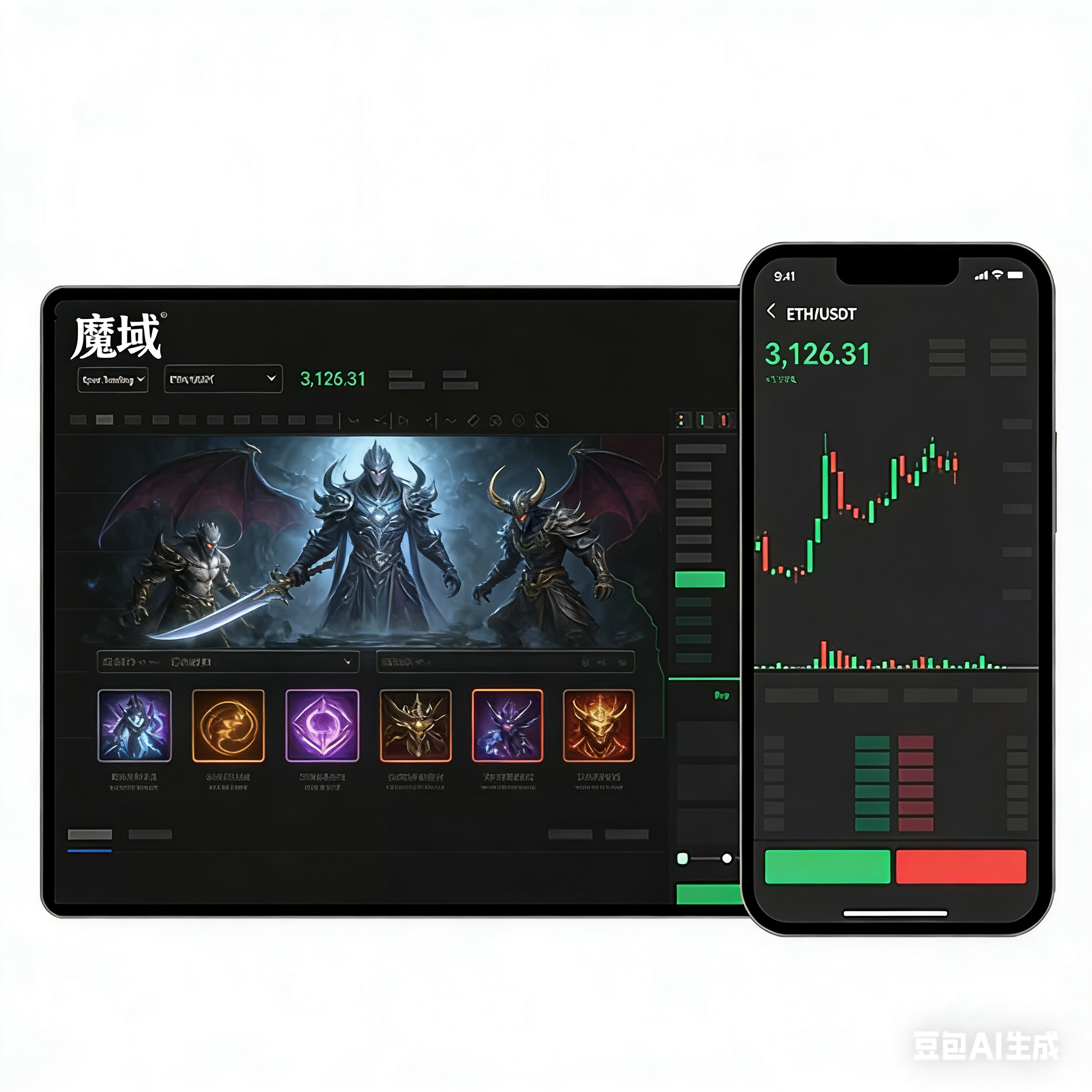 魔域私服神火副本组队战斗画面